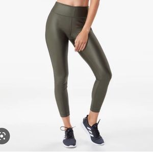 Lole Ankle Leggings - Olive Green - Workout Pants - Spandex - High Rise